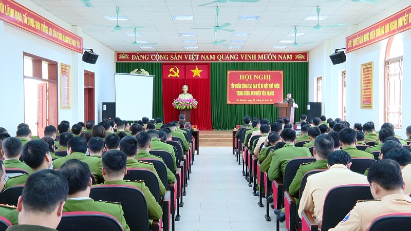 Công an huyện Yên Khánh tổ chức hội nghị tập huấn công tác bảo vệ bí mật nhà nước