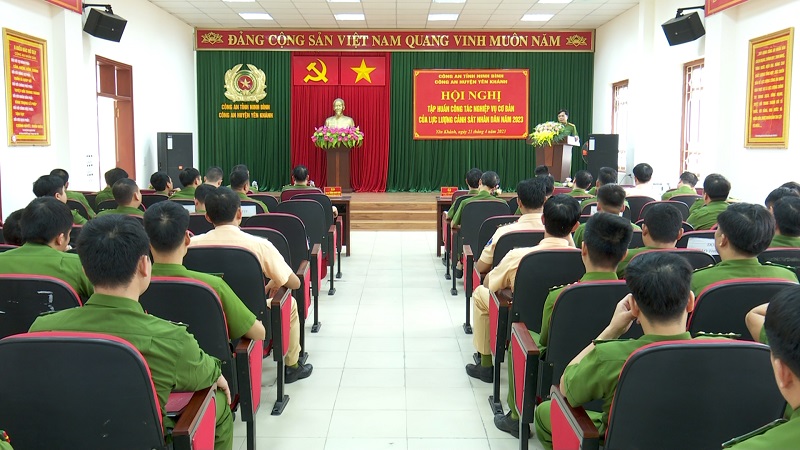 Công an huyện Yên Khánh tập huấn nghiệp vụ cho CBCS