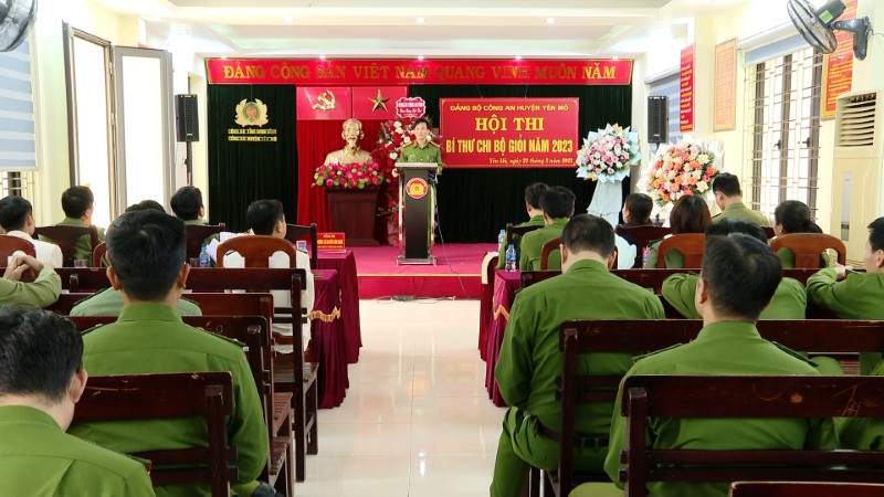 Đảng ủy Công an huyện Yên Mô tổ chức Hội thi Bí thư Chi bộ giỏi năm 2023