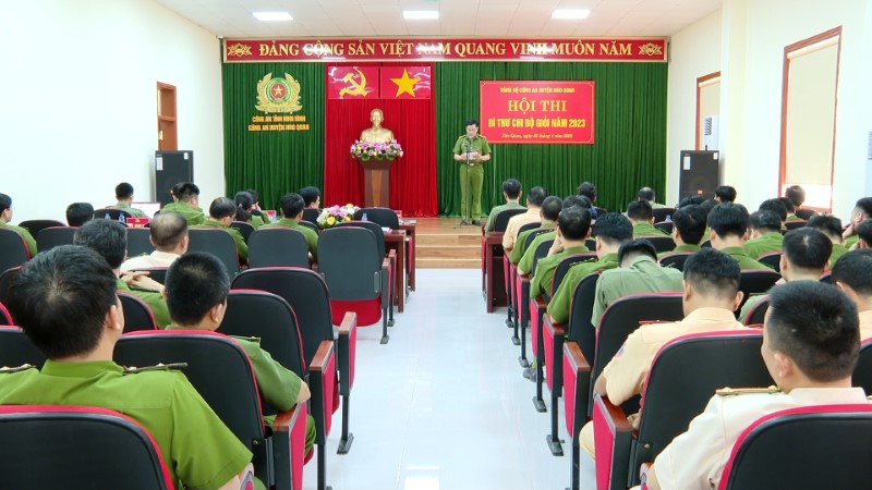 Đảng ủy Công an huyện Nho Quan tổ chức Hội thi Bí thư Chi bộ giỏi năm 2023