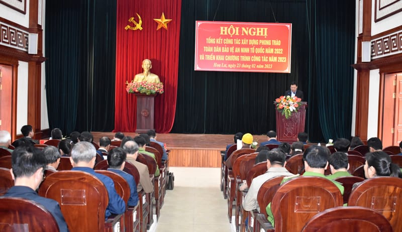 Huyện Hoa Lư tổ chức hội nghị tổng kết công tác xây dựng phong trào Toàn dân bảo vệ ANTQ năm 2022