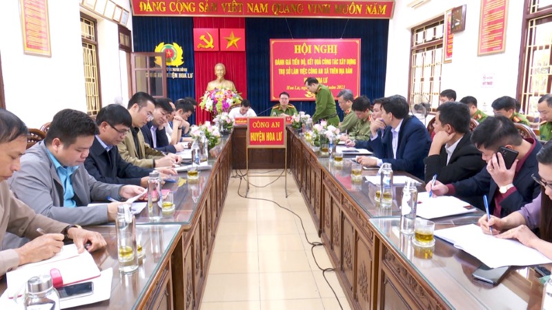 UBND huyện Hoa Lư tổ chức hội nghị đánh giá tiến độ, kết quả công tác xây dựng Trụ sở làm việc Công an xã trên địa bàn