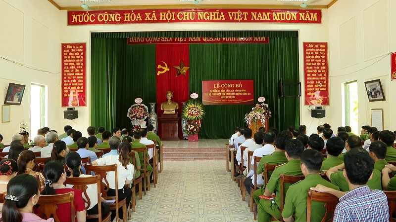Lễ Công bố ra mắt mô hình điểm Cải cách hành chính tại bộ phận một cửa của Công an xã Quang Thiện, huyện Kim Sơn