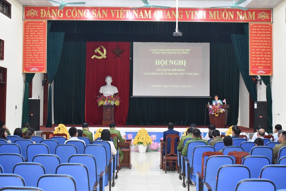 Xã Gia Minh, huyện Gia Viễn tổ chức hội nghị xây dựng mô hình phong trào “Xã không có tệ nạn ma túy”