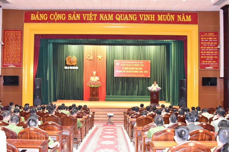Công an tỉnh tổ chức sinh hoạt chính trị Nhân kỷ niệm 50 năm thực hiện Di chúc của Chủ tịch Hồ chí Minh