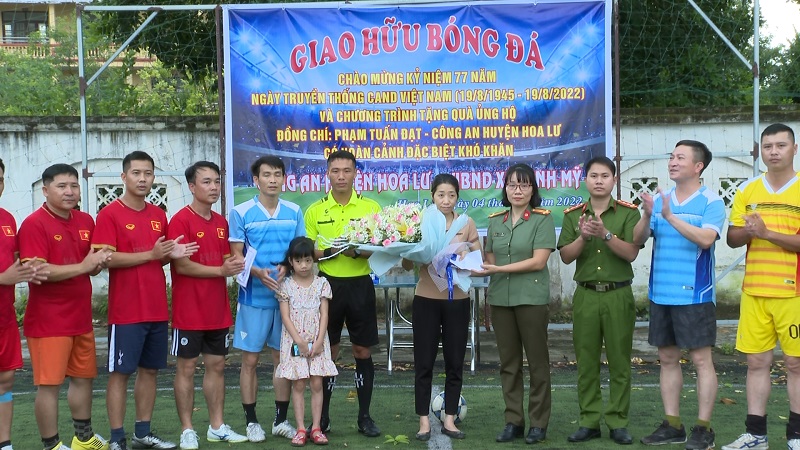 Công an Hoa Lư tổ chức giao lưu thể thao chào mừng 77 năm Ngày truyền thống CAND Việt Nam (19/8/1945 – 19/8/2022)