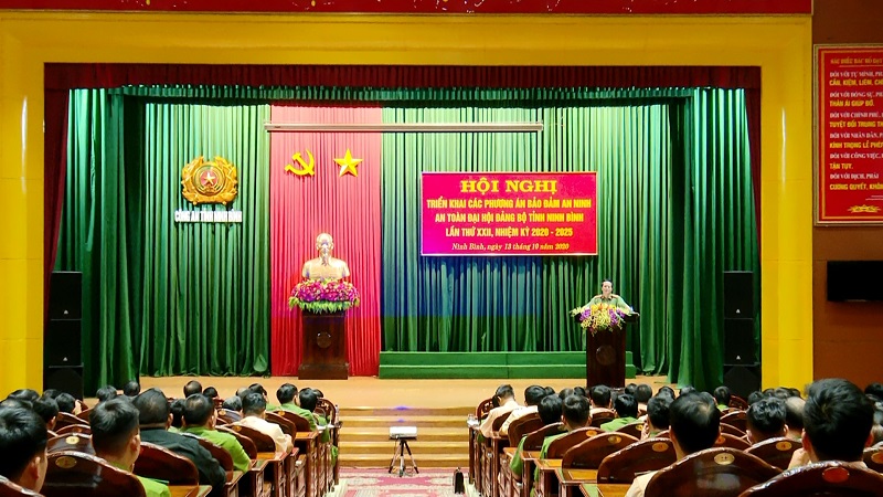 Quyết tâm bảo đảm tuyệt đối an ninh, an toàn Đại hội đại biểu Đảng bộ tỉnh Ninh Bình lần thứ XXII, nhiệm kỳ 2020-2025