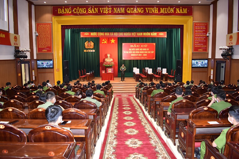 Khu vực bỏ phiếu số 7, Công an tỉnh Ninh Bình tổ chức công tác bầu cử ĐBQH khóa XV và đại biểu HĐND các cấp Nhiệm kỳ 2021 – 2026