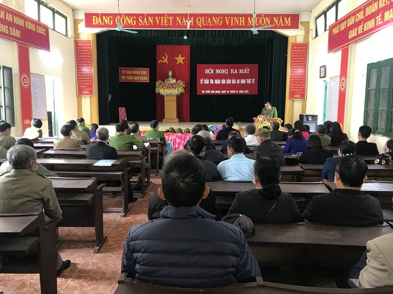 Thị trấn Nho Quan, huyện Nho Quan  ra mắt tổ tuần tra nhân dân đảm bảo ANTT