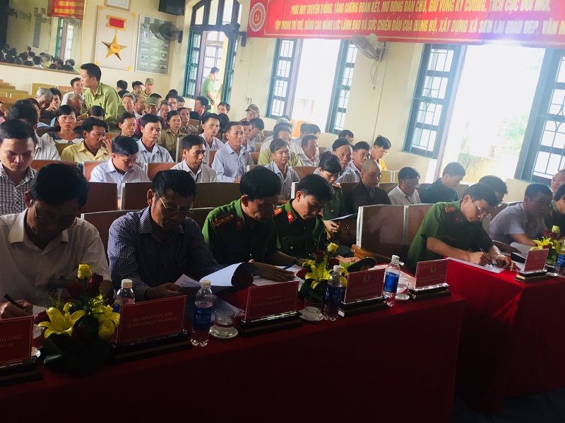 Ký kết kế hoạch phối hợp đảm bảo ANTT góp phần về đích nông thôn mới tại xã Sơn Lai, huyện Nho Quan