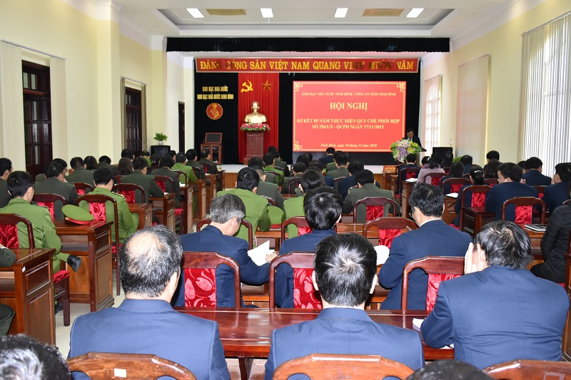 Sơ kết 5 năm Quy chế phối hợp giữa Công an tỉnh và Kho bạc Nhà nước Ninh Bình