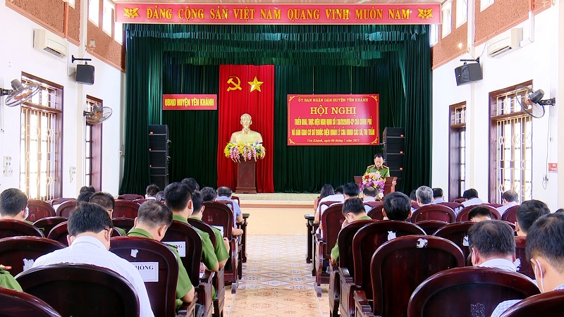 UBND huyện Yên Khánh tổ chức Hội nghị triển khai, thực hiện Nghị định 136/2020/NĐ-CP và bàn giao cơ sở thuộc diện quản lý Nhà nước về PCCC cho UBND cấp xã trên địa bàn huyện