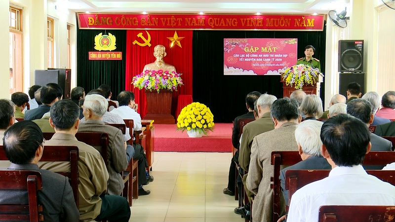 Công an huyện Yên Mô tổ chức gặp mặt CLB Công an hưu trí nhân dịp Tết Nguyên đán Canh Tý 2020