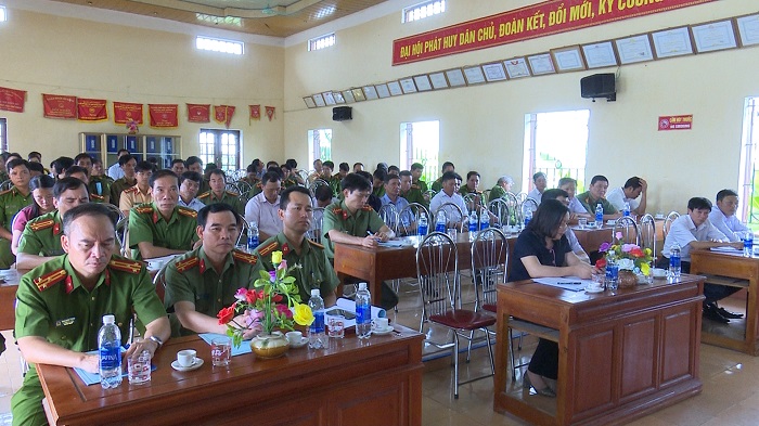 Cụm an toàn về ANTT khu vực giáp ranh ven sông Đáy giữa huyện Yên Khánh, tỉnh Ninh Bình và huyện Nghĩa Hưng, tỉnh Nam Định Sơ kết công tác phối hợp 6 tháng đầu năm 2018