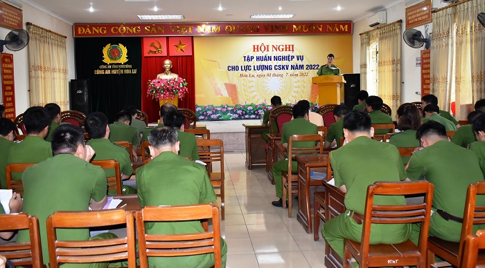 Công an huyện Hoa Lư tập huấn nghiệp vụ cho lực lượng Cảnh sát khu vực